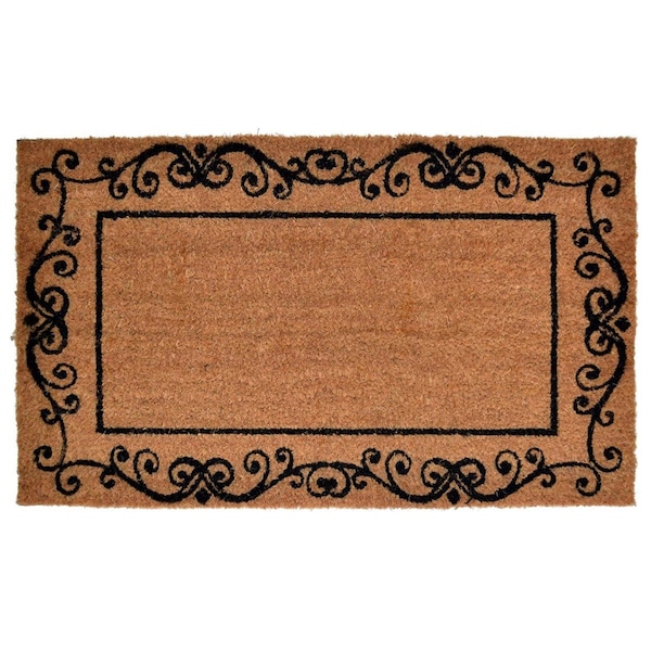 Jensendistributionservices PVC Backed Coir Doormat - Decorative Border MI2592401 - main